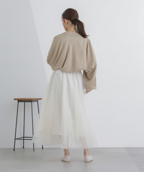 NANO universe（ナノユニバース）の「ボレロカーデ＆リブタンク アンサンブル（アンサンブル・レディース・ブラック/アイボリー/ベージュ・FREE）」の15枚目の写真