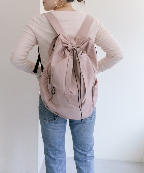 ear PAPILLONNER（イアパピヨネ）の「《ロクヨンクロス使用/A4サイズ対応》2wayリュック（バックパック/リュック・レディース・ピンク/ブラック・FREE）」の21枚目の写真