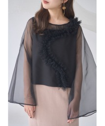チュールデザイントップス / ブラウス / シアー / オケージョン