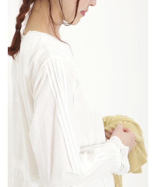 Samansa Mos2（サマンサ モスモス）の「レース切替ワンピース（ワンピース・レディース・ベージュ/オフホワイト/ブラック・F）」の9枚目の写真