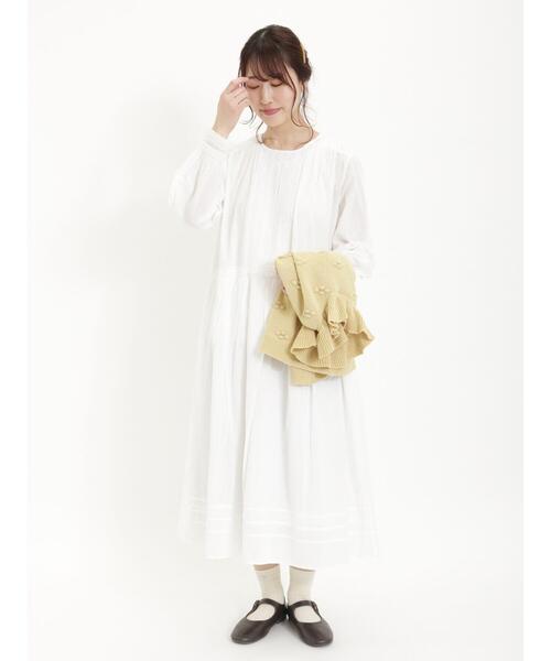 Samansa Mos2（サマンサ モスモス）の「レース切替ワンピース（ワンピース・レディース・ベージュ/オフホワイト/ブラック・F）」の10枚目の写真