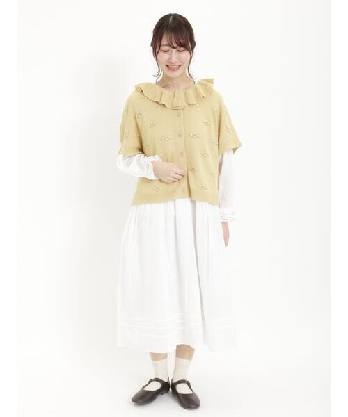 Samansa Mos2（サマンサ モスモス）の「レース切替ワンピース（ワンピース・レディース・ベージュ/オフホワイト/ブラック・F）」の11枚目の写真