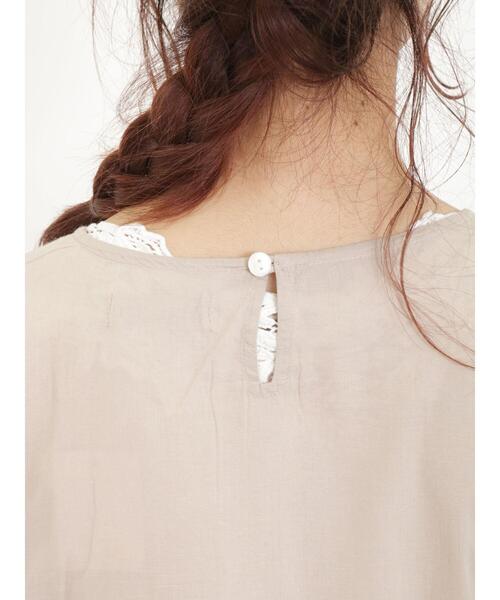 Samansa Mos2（サマンサ モスモス）の「レース切替ワンピース（ワンピース・レディース・ベージュ/オフホワイト/ブラック・F）」の21枚目の写真