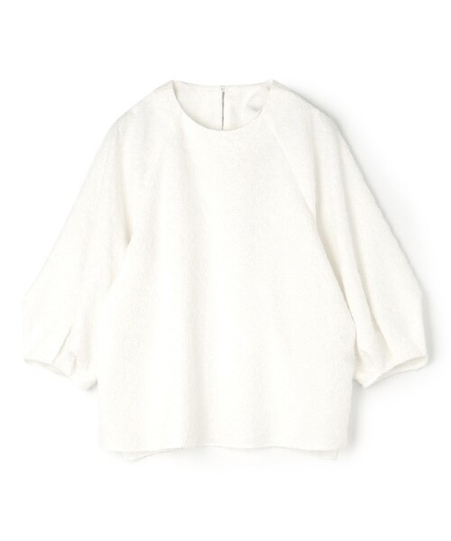 UNFILO(アンフィーロ)の「カットジャガードブラウス(シャツ/ブラウス・レディース・ホワイト系/ライトイエロー系・SMALL/MEDIUM)」の8枚目の写真