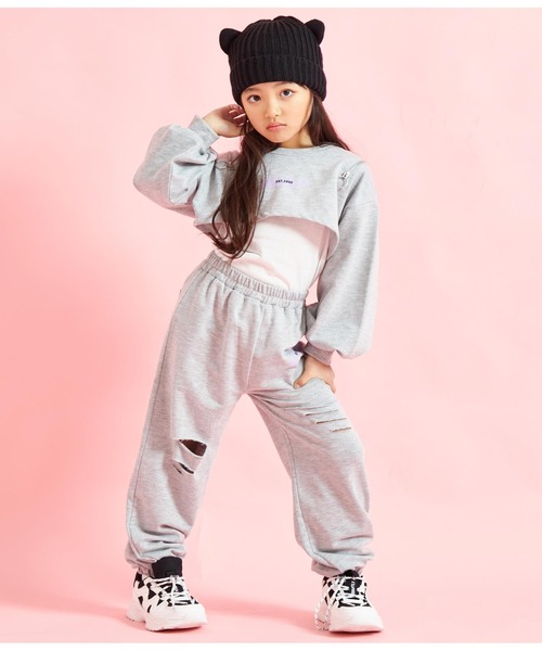 ANAP kids(アナップキッズ)の「ミニ裏毛ロングジョガーパンツ(その他パンツ・キッズ・ブラック/グレー/ラベンダー・110cm/120cm/130cm)」の14枚目の写真