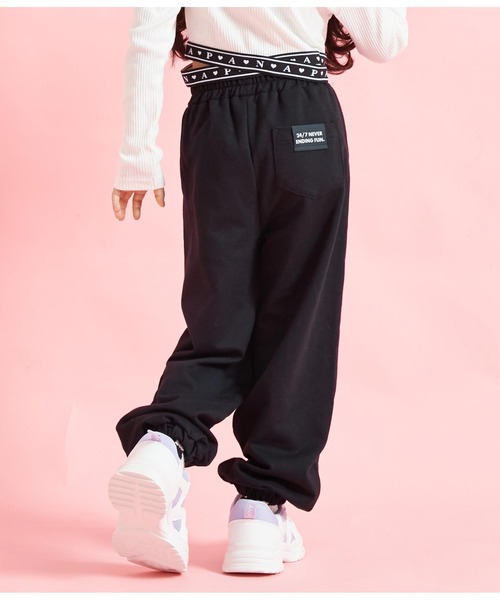 ANAP kids(アナップキッズ)の「ミニ裏毛ロングジョガーパンツ(その他パンツ・キッズ・ブラック/グレー/ラベンダー・110cm/120cm/130cm)」の5枚目の写真