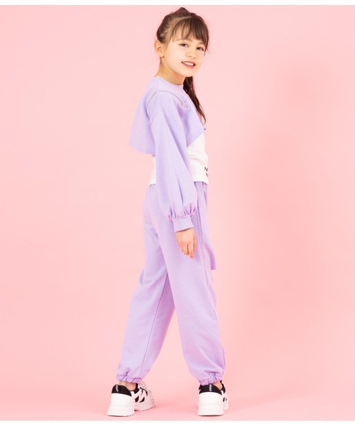 ANAP kids(アナップキッズ)の「ミニ裏毛ロングジョガーパンツ(その他パンツ・キッズ・ブラック/グレー/ラベンダー・110cm/120cm/130cm)」の19枚目の写真
