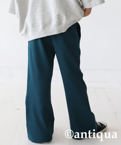 antiqua(アンティカ)の「リブフレアパンツ(その他パンツ・キッズ・アイボリー/ブラック/ブルーグリーン/グリーン系その他/オレンジ/レッド・110/120/130)」の9枚目の写真