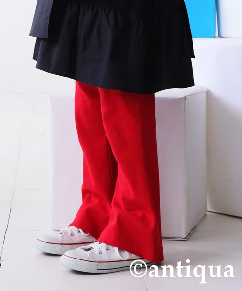 antiqua(アンティカ)の「リブフレアパンツ(その他パンツ・キッズ・アイボリー/ブラック/ブルーグリーン/グリーン系その他/オレンジ/レッド・110/120/130)」の17枚目の写真