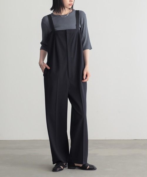for/c（フォーシー）の「[低身長/高身長向けサイズ有]サロペットパンツ【サスティナブル】（サロペット/オーバーオール・レディース・グレー/チャコールグレー/アイボリー/ブラック/ネイビー/ブラウン・M/L/LL/MP/LP/TM）」の6枚目の写真