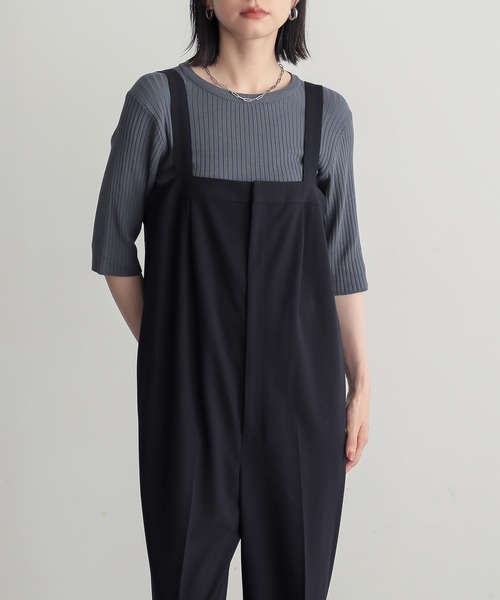 for/c（フォーシー）の「[低身長/高身長向けサイズ有]サロペットパンツ【サスティナブル】（サロペット/オーバーオール・レディース・グレー/チャコールグレー/アイボリー/ブラック/ネイビー/ブラウン・M/L/LL/MP/LP/TM）」の11枚目の写真