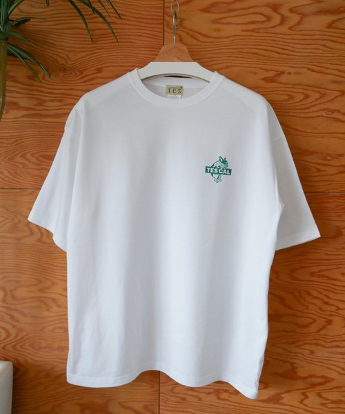 The Endless Summer(エンドレスサマー)の「【WEB / FLAG SHOP限定】TES CAL BOX LOGO 1point PT BIG T-SHIRT /オーバーサイズ・ビッグシルエット・半袖T(Tシャツ/カットソー・メンズ・レッド/グリーン/ブルー・SMALL/MEDIUM/LARGE/X-LARGE)」の5枚目の写真