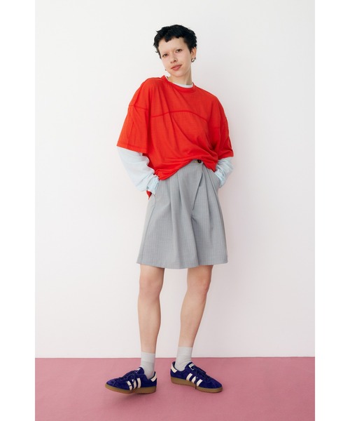 セール】Sheer half sleeve Tshirt シアーハーフスリーブTシャツ