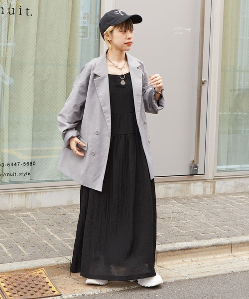 w closet（ダブルクローゼット）の「シアーギンガムキャミワンピース