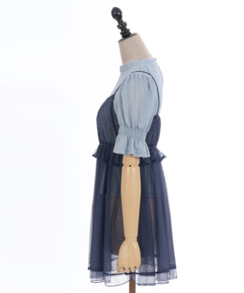 axes femme POETIQUE（アクシーズファムポエティック）の「キャミソール付ラメカットプルオーバー（Tシャツ/カットソー・レディース・ピンク/グレー/サックスブルー・MEDIUM）」の7枚目の写真