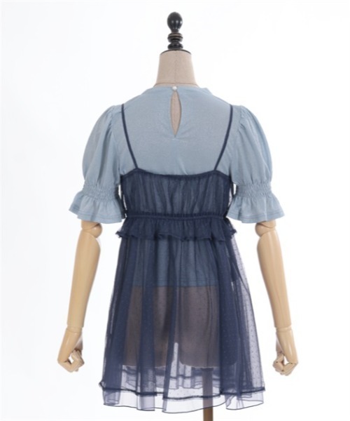 axes femme POETIQUE（アクシーズファムポエティック）の「キャミソール付ラメカットプルオーバー（Tシャツ/カットソー・レディース・ピンク/グレー/サックスブルー・MEDIUM）」の8枚目の写真