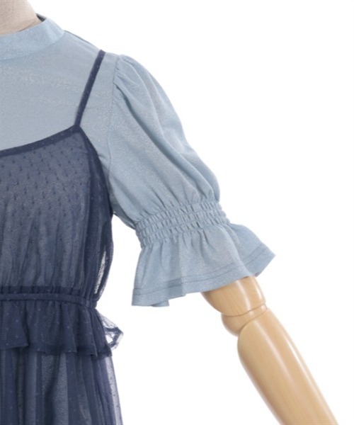 axes femme POETIQUE（アクシーズファムポエティック）の「キャミソール付ラメカットプルオーバー（Tシャツ/カットソー・レディース・ピンク/グレー/サックスブルー・MEDIUM）」の14枚目の写真