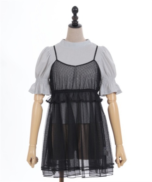 axes femme POETIQUE（アクシーズファムポエティック）の「キャミソール付ラメカットプルオーバー（Tシャツ/カットソー・レディース・ピンク/グレー/サックスブルー・MEDIUM）」の15枚目の写真