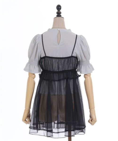 axes femme POETIQUE（アクシーズファムポエティック）の「キャミソール付ラメカットプルオーバー（Tシャツ/カットソー・レディース・ピンク/グレー/サックスブルー・MEDIUM）」の17枚目の写真