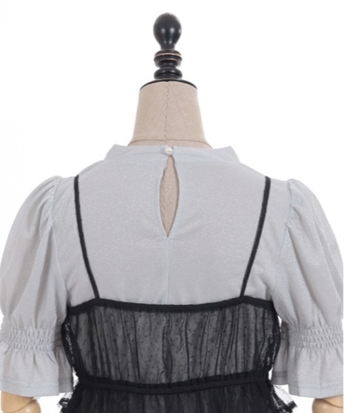 axes femme POETIQUE（アクシーズファムポエティック）の「キャミソール付ラメカットプルオーバー（Tシャツ/カットソー・レディース・ピンク/グレー/サックスブルー・MEDIUM）」の22枚目の写真