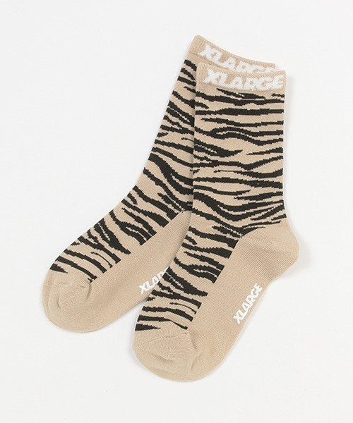 XLARGE KIDS（エクストララージキッズ）の「アニマル柄ソックス（ソックス/靴下・キッズ・レッド/ベージュ/イエロー・13-15cm/15-17cm/17-19cm/19-21cm）」の2枚目の写真