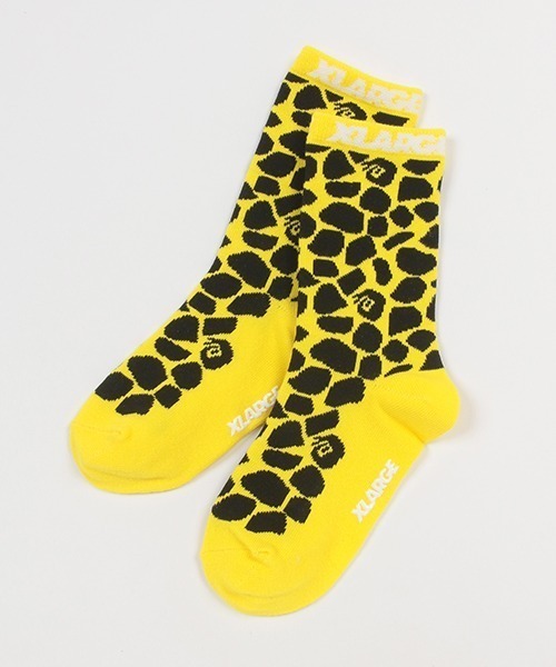 XLARGE KIDS（エクストララージキッズ）の「アニマル柄ソックス（ソックス/靴下・キッズ・レッド/ベージュ/イエロー・13-15cm/15-17cm/17-19cm/19-21cm）」の3枚目の写真