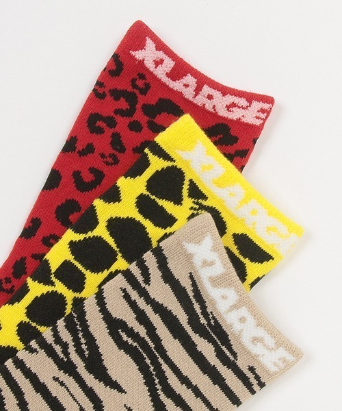 XLARGE KIDS（エクストララージキッズ）の「アニマル柄ソックス（ソックス/靴下・キッズ・レッド/ベージュ/イエロー・13-15cm/15-17cm/17-19cm/19-21cm）」の5枚目の写真