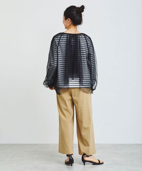 le.coeur blanc(ルクールブラン)の「チュール刺繍ブラウス(シャツ/ブラウス・レディース・ブラック/ブラウン・38)」の22枚目の写真