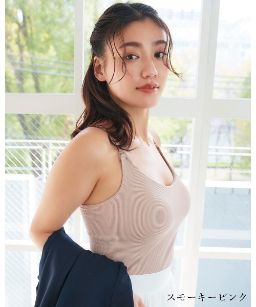 RADIANNE（ラディアンヌ）の「【肉感拾わない着圧設計】オールインワンブラトップ スパゲッティキャミソール/【キャミソール】（キャミソール・レディース・ダークグレー/ブラック/グレー系その他/スモークピンク/カーキ/ブルー・M/S/L/XL）」の20枚目の写真