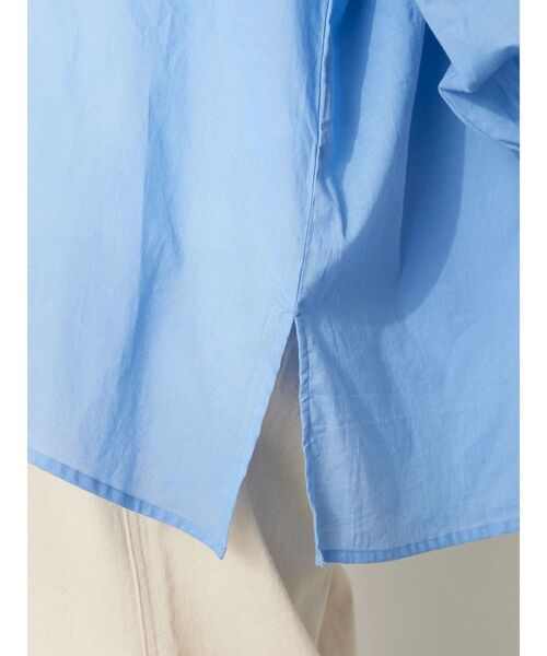 CRAFT STANDARD BOUTIQUE（クラフトスタンダードブティック）の「インド綿スキッパーシャツ（チュニック・レディース・オフホワイト/ブラック/サックスブルー・FREE）」の11枚目の写真