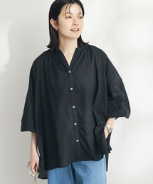 インド綿スキッパーシャツ