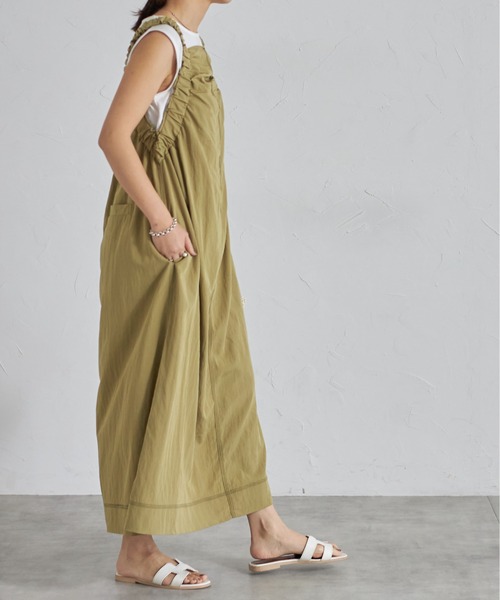 each（イーチ）の「ショルダーギャザージャンパースカート（ジャンパースカート・レディース・ライトグリーン/グレー/ブラック・FREE）」の15枚目の写真