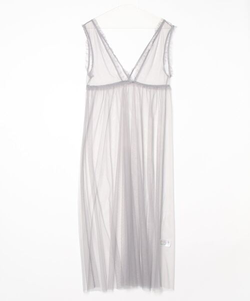 Per sist ence(パーシエンス)の「チュールノースリブワンピース(ワンピース・レディース・ブラック/グレー/オフホワイト・FREE)」の3枚目の写真