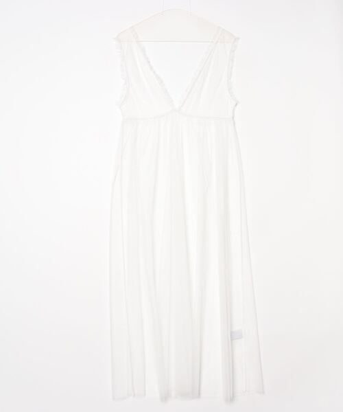 Per sist ence(パーシエンス)の「チュールノースリブワンピース(ワンピース・レディース・ブラック/グレー/オフホワイト・FREE)」の10枚目の写真