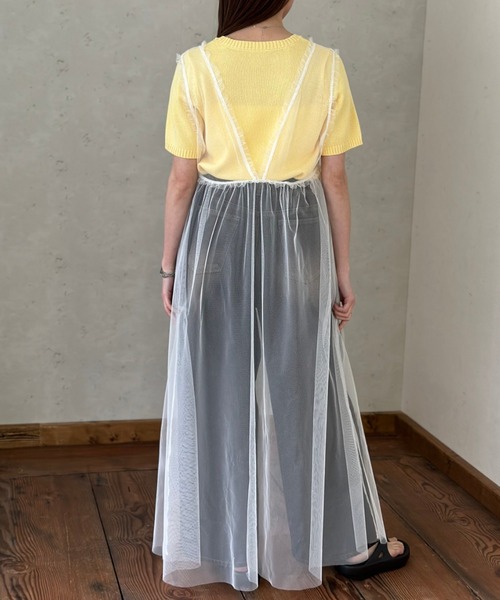 Per sist ence(パーシエンス)の「チュールノースリブワンピース(ワンピース・レディース・ブラック/グレー/オフホワイト・FREE)」の13枚目の写真