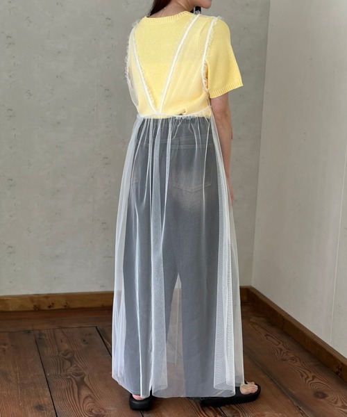 Per sist ence(パーシエンス)の「チュールノースリブワンピース(ワンピース・レディース・ブラック/グレー/オフホワイト・FREE)」の15枚目の写真