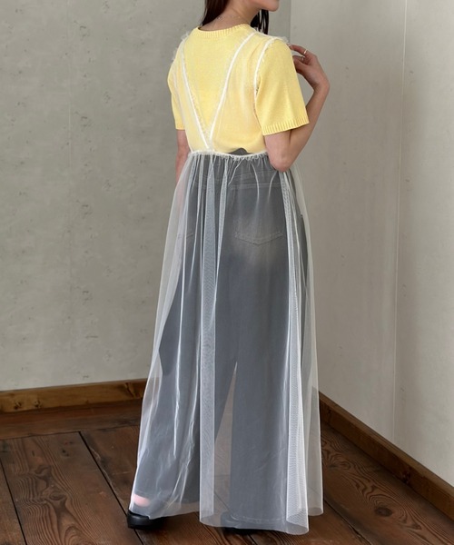 Per sist ence(パーシエンス)の「チュールノースリブワンピース(ワンピース・レディース・ブラック/グレー/オフホワイト・FREE)」の16枚目の写真