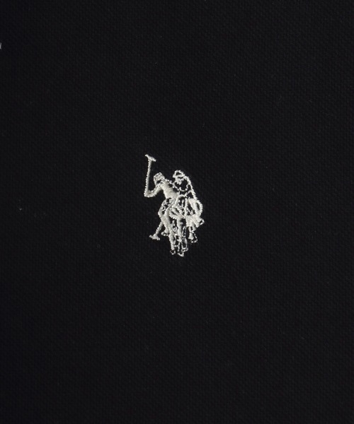 U.S. POLO ASSN.(ユーエスポロアッスン)の「U.S. POLO ASSN.(ユーエスポロアッスン)鹿の子モックネック半袖Tシャツ レディース(Tシャツ/カットソー・レディース・ライトグリーン/ホワイト/ブラック・L/M)」の6枚目の写真