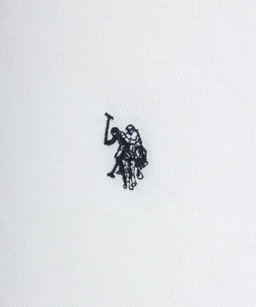 U.S. POLO ASSN.(ユーエスポロアッスン)の「U.S. POLO ASSN.(ユーエスポロアッスン)鹿の子モックネック半袖Tシャツ レディース(Tシャツ/カットソー・レディース・ライトグリーン/ホワイト/ブラック・L/M)」の5枚目の写真