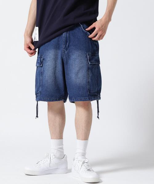 AVIREX(アヴィレックス)の「《WEB&DEPOT限定》M-65 FATIGUE DENIM SHORT PANTS / M-65 ファティーグ デニム ショートパンツ / AVIREX / アヴィレックス(デニムパンツ・メンズ・ブラック/その他6・L/M/S)」の1枚目の写真