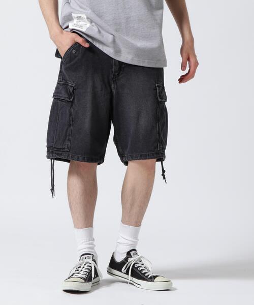 AVIREX(アヴィレックス)の「《WEB&DEPOT限定》M-65 FATIGUE DENIM SHORT PANTS / M-65 ファティーグ デニム ショートパンツ / AVIREX / アヴィレックス(デニムパンツ・メンズ・ブラック/その他6・L/M/S)」の2枚目の写真