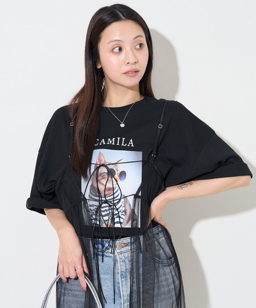 PUBLUX(パブリュクス)の「PUBLUX/パブリュクス 2WAYチュールキャミワンピース WEB限定(ワンピース・レディース・ブラック/サックスブルー/ベージュ・フリ-)」の19枚目の写真