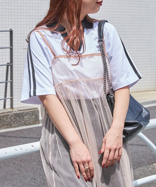 PUBLUX(パブリュクス)の「PUBLUX/パブリュクス 2WAYチュールキャミワンピース WEB限定(ワンピース・レディース・ブラック/サックスブルー/ベージュ・フリ-)」の14枚目の写真