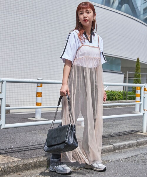 PUBLUX(パブリュクス)の「PUBLUX/パブリュクス 2WAYチュールキャミワンピース WEB限定(ワンピース・レディース・ブラック/サックスブルー/ベージュ・フリ-)」の12枚目の写真