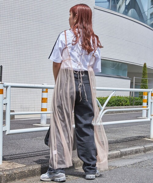 PUBLUX(パブリュクス)の「PUBLUX/パブリュクス 2WAYチュールキャミワンピース WEB限定(ワンピース・レディース・ブラック/サックスブルー/ベージュ・フリ-)」の11枚目の写真
