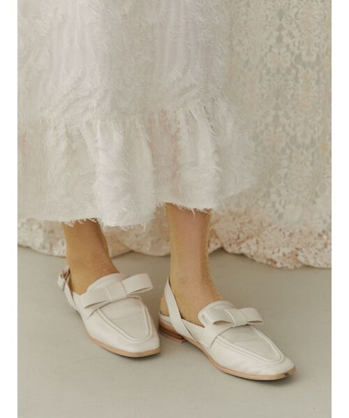 merry jenny(メリージェニー)の「リボンベルトシューズ(ローファー・レディース・ボルドー/ブラック/アイボリー・MEDIUM/LARGE)」の14枚目の写真