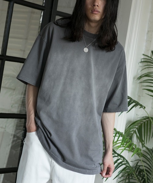aimoha（アイモハ）の「【aimoha neo】OMBRE FADE COTTON TEE (SS)（Tシャツ/カットソー・メンズ・ブラック/ダークグレー/パープル・MEDIUM/LARGE/X-LARGE/XX-LARGE）」の3枚目の写真