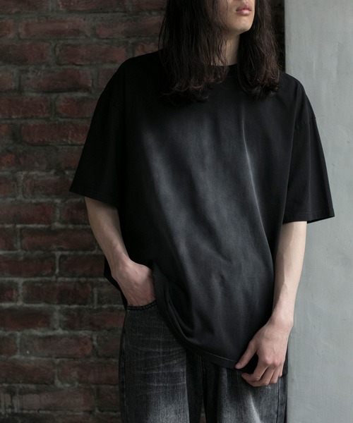 aimoha（アイモハ）の「【aimoha neo】OMBRE FADE COTTON TEE (SS)（Tシャツ/カットソー・メンズ・ブラック/ダークグレー/パープル・MEDIUM/LARGE/X-LARGE/XX-LARGE）」の5枚目の写真