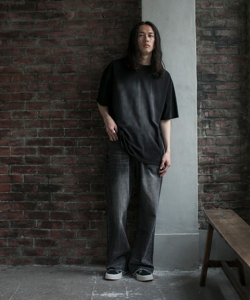 aimoha（アイモハ）の「【aimoha neo】OMBRE FADE COTTON TEE (SS)（Tシャツ/カットソー・メンズ・ブラック/ダークグレー/パープル・MEDIUM/LARGE/X-LARGE/XX-LARGE）」の9枚目の写真