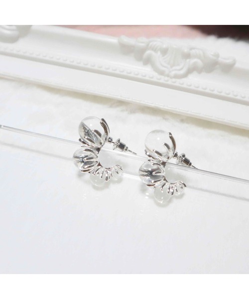 tone(トーン)の「【88eighty-eight】クリアボールシルバーピアス【import】(MA)(ピアス(両耳用)・レディース・シルバー・FREE)」の7枚目の写真